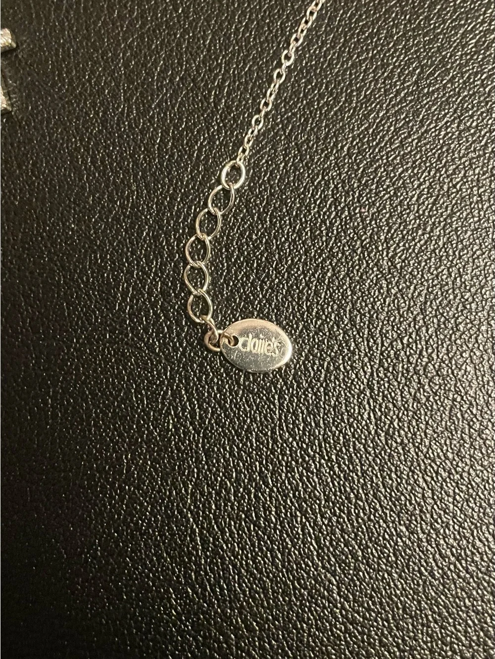 Claire’s Silver Cross Kids Necklace and Bracelet Set